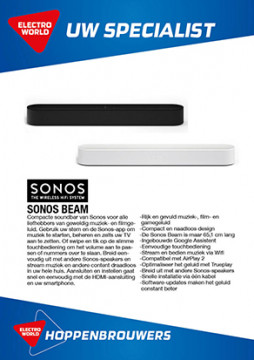 Sonos Beam 549,-   NU OP VOORRAAD