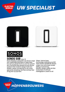 Sonos Sub 899,-   NU OP VOORRAAD