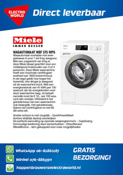 Miele Wasautomaat WEF375WPS nu 1469,-