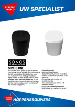 Sonos One 229,-   NU OP VOORRAAD